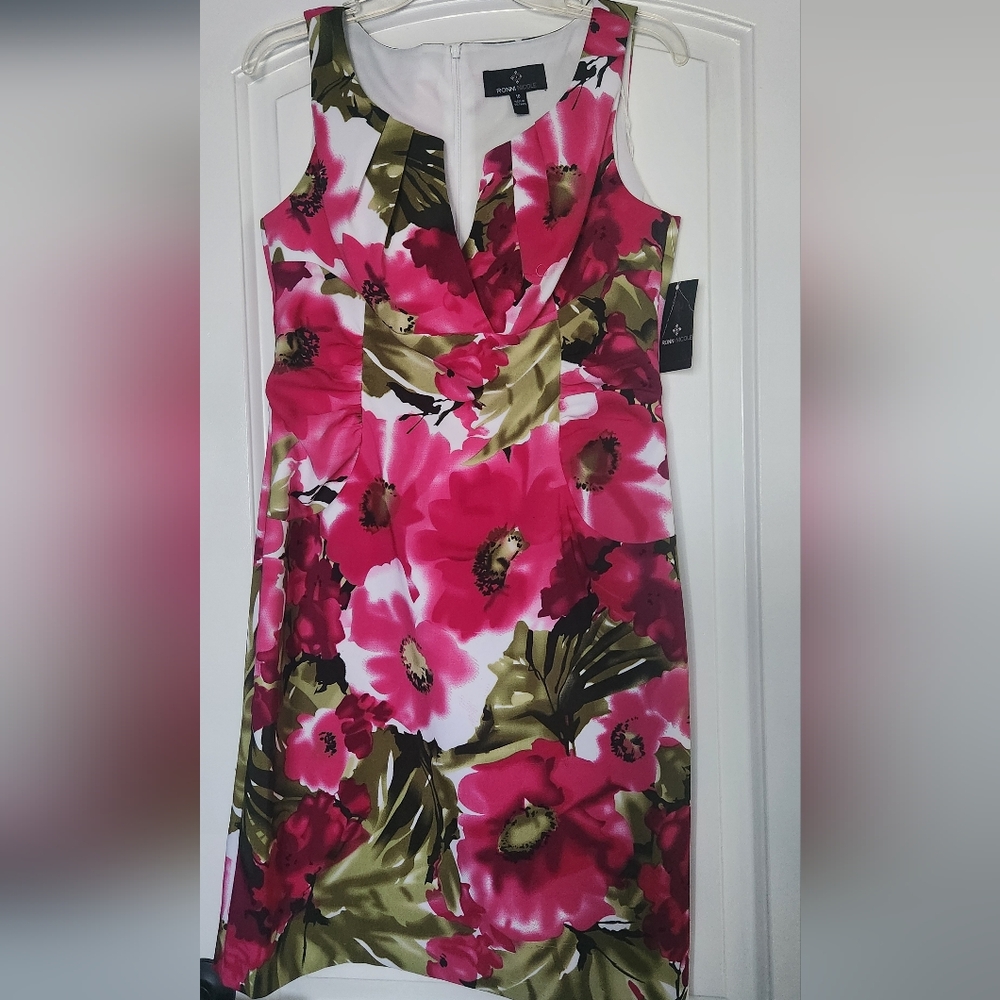 Ronni Nicole Vibrant Floral Midi Dress